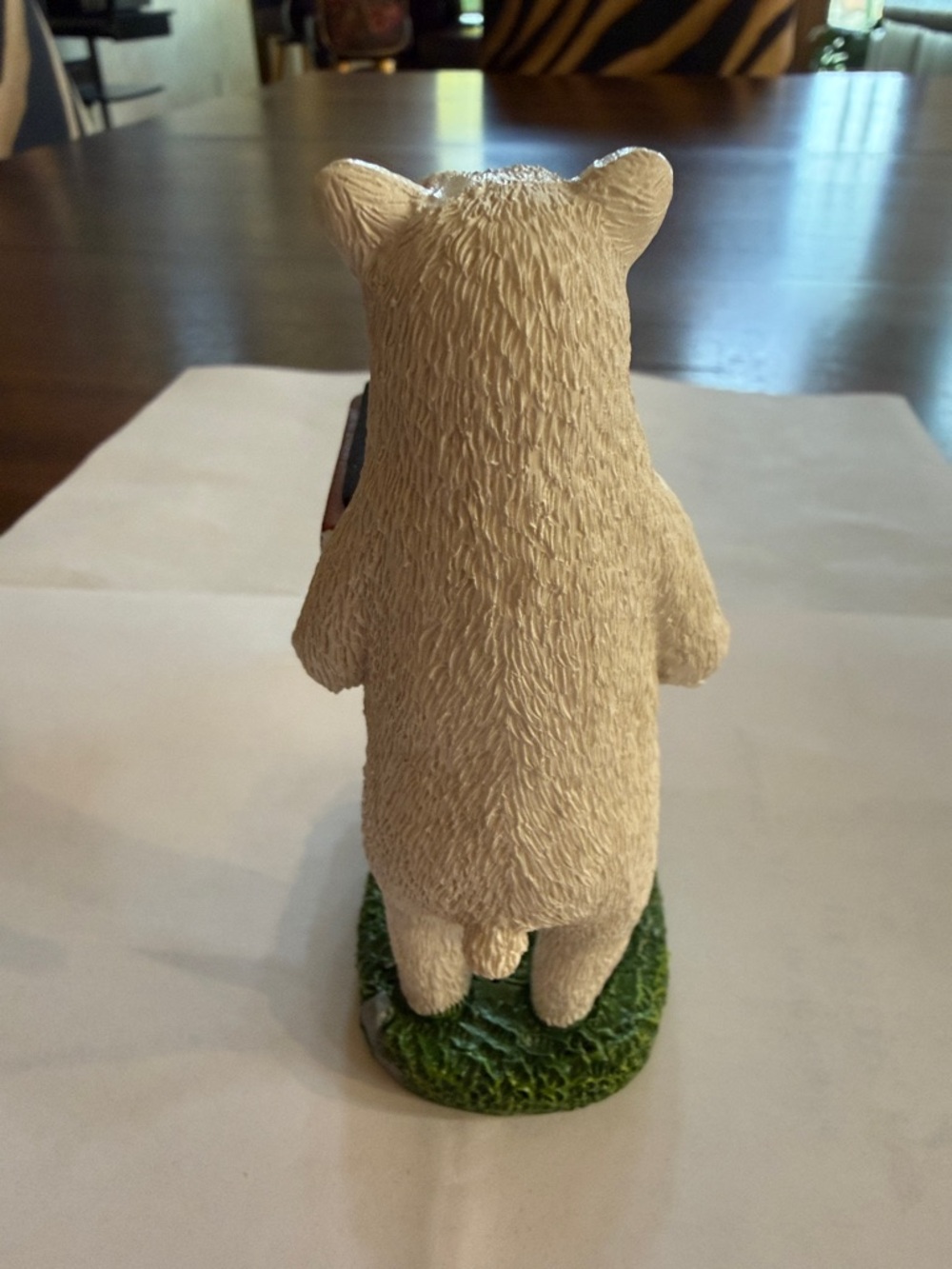 Bear Figurine Watch Stand with Black Tray - Picture 4 of 6